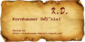 Kornhauser Dániel névjegykártya